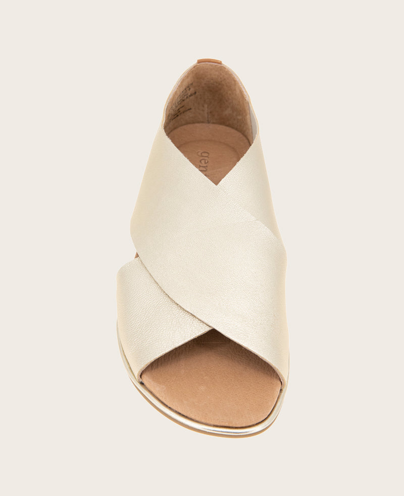 GENTLE SOULS - Laniey X-Band Leather Sandal Champagne