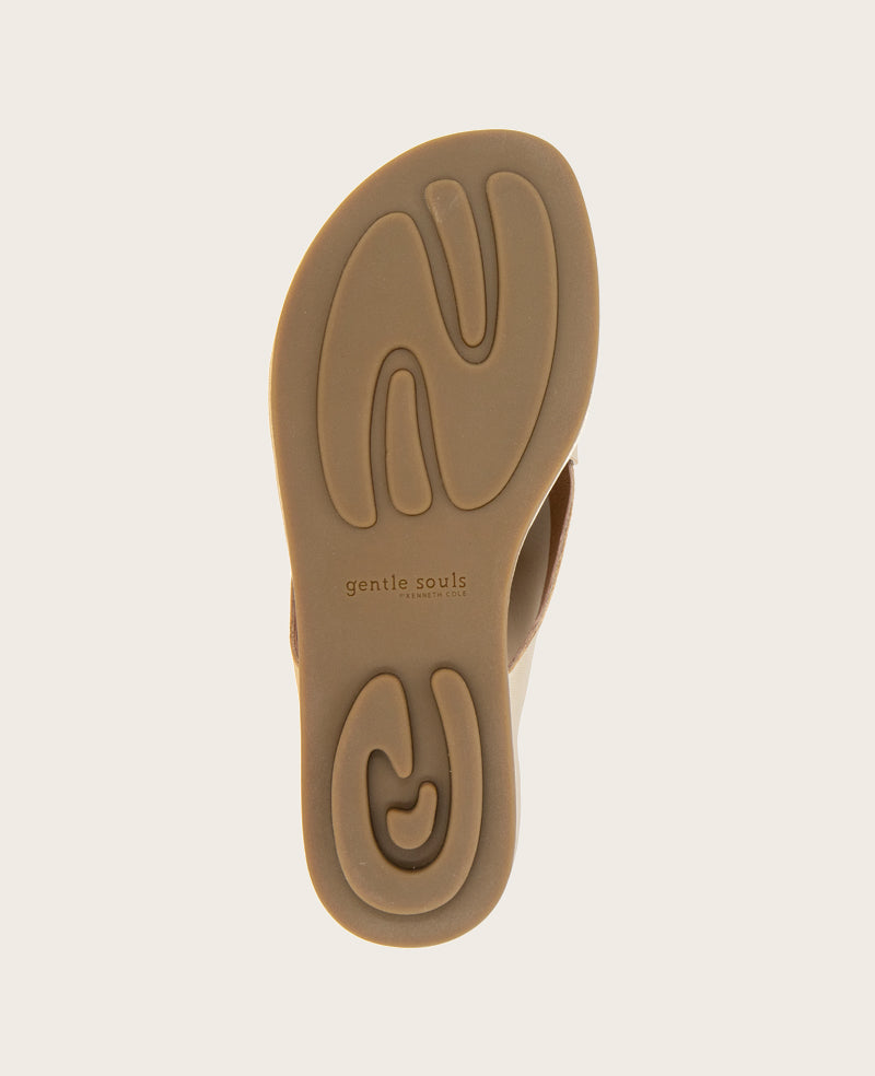 GENTLE SOULS - Laniey X-Band Leather Sandal Champagne