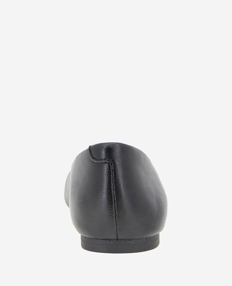 Johanna Leather Ballet Flat Black Leather