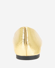Johanna Metallic Leather Ballet Flat Gold