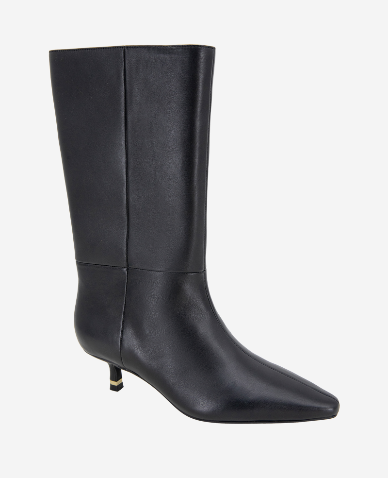 Meryl Leather Bootie Black Leather