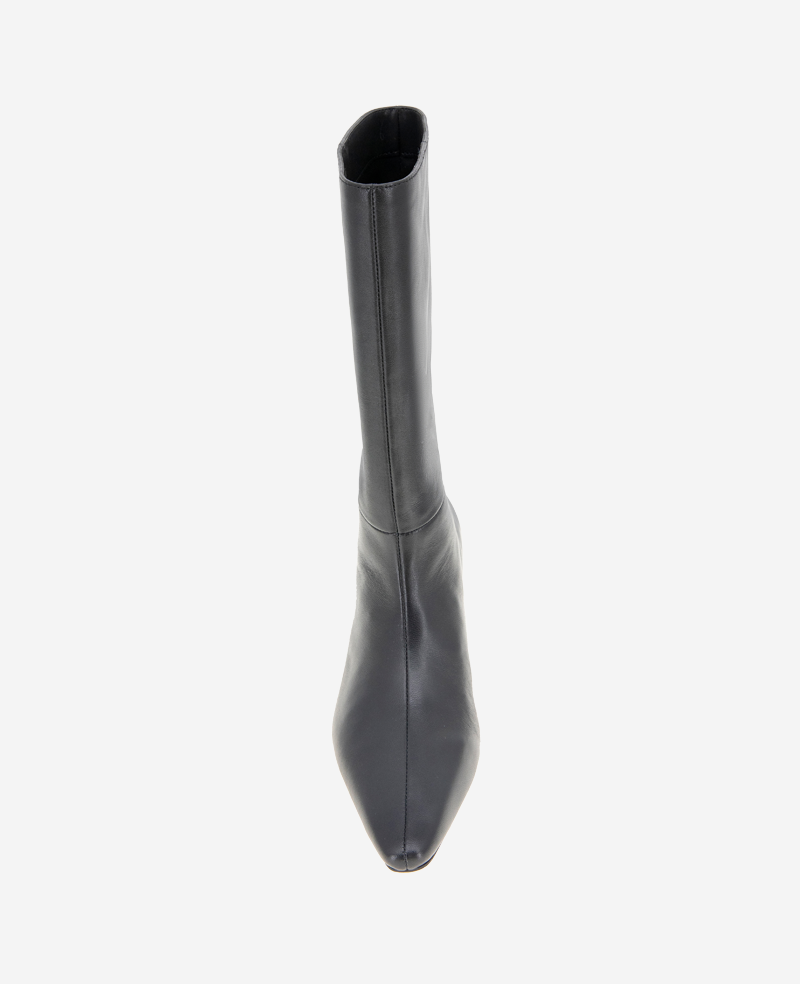Meryl Leather Bootie Black Leather