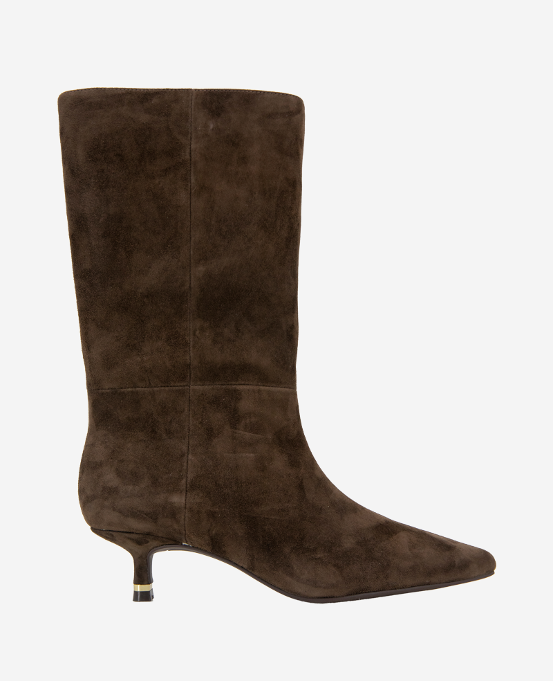 Meryl Suede Bootie Chocolate Suede