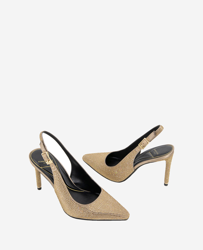 Quinnly Crystal Slingback Heel Shitake Crystal