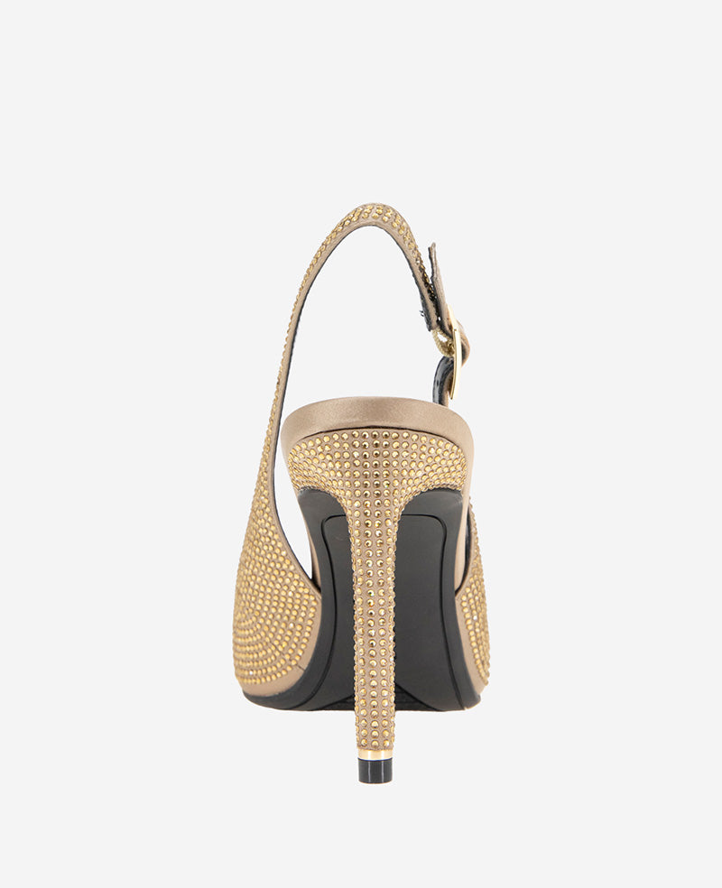 Quinnly Crystal Slingback Heel Shitake Crystal