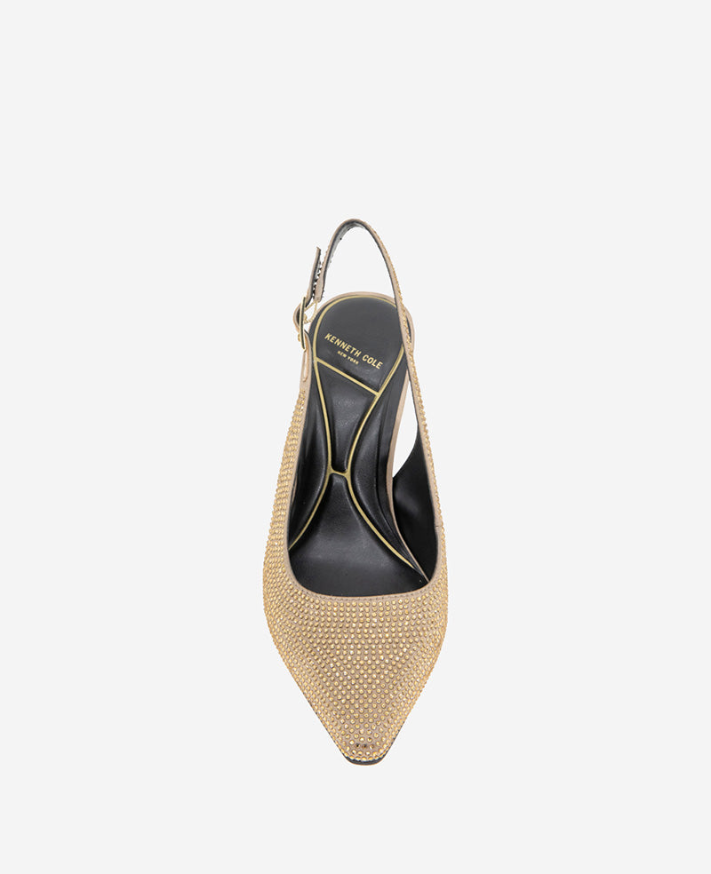 Quinnly Crystal Slingback Heel Shitake Crystal