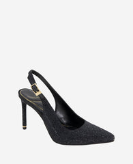 Quinnly Crystal Slingback Heel Black Crystal