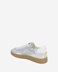 Sam Metallic Leather Mesh Sneaker Silver Mesh