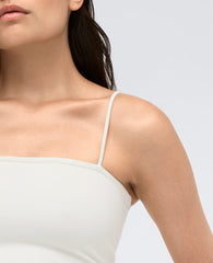 Bandeau Cami W/ Shelf Bra And Adjustable Straps Kc White