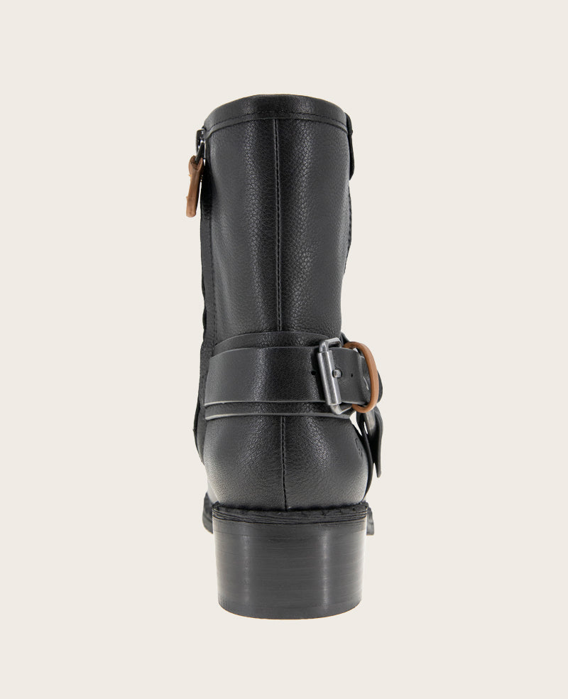 GENTLE SOULS - Barker Leather Moto Boot Black Leather
