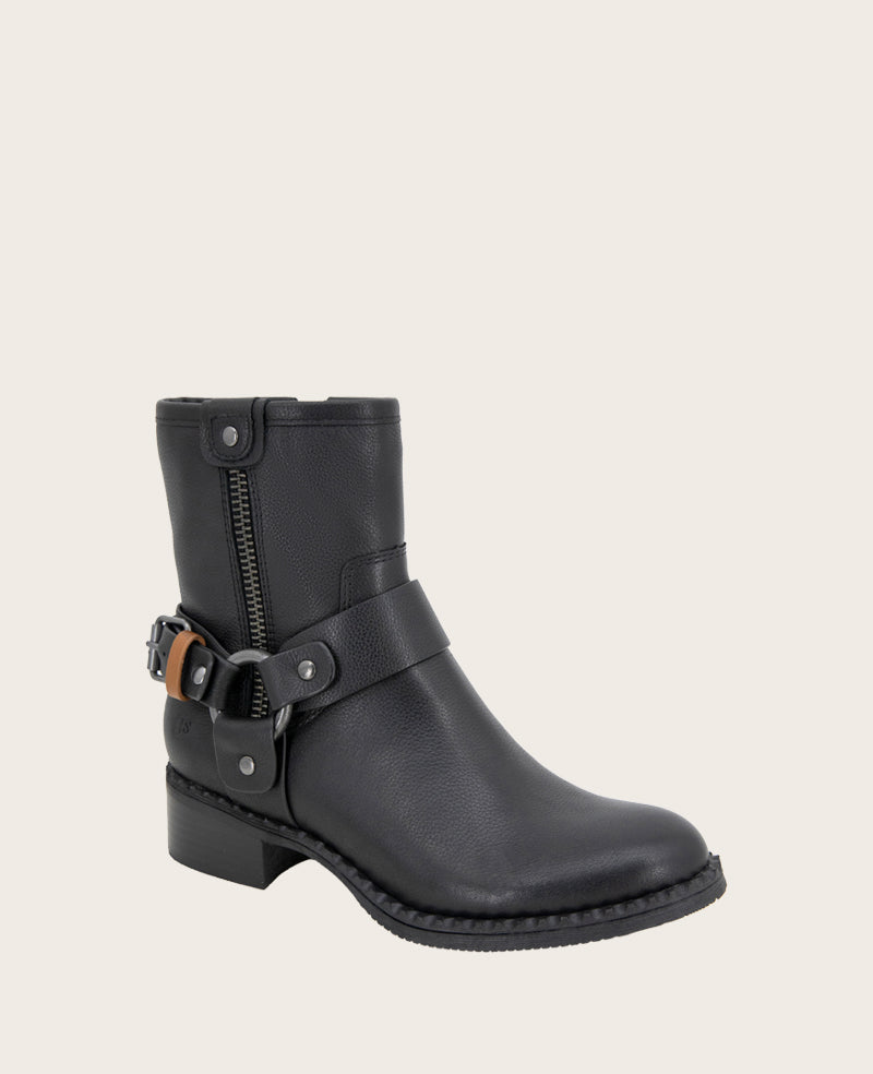 GENTLE SOULS - Barker Leather Moto Boot Black Leather