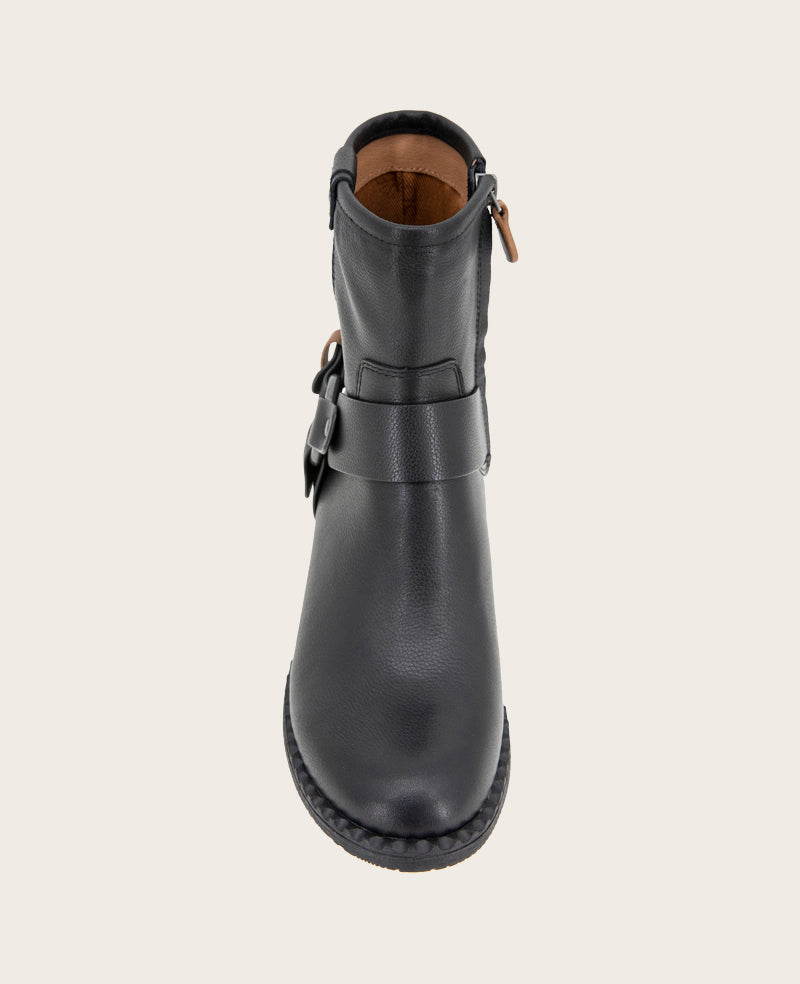 GENTLE SOULS - Barker Leather Moto Boot Black Leather
