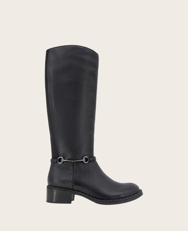 GENTLE SOULS - Barrett Leather Knee Boot Black Leather