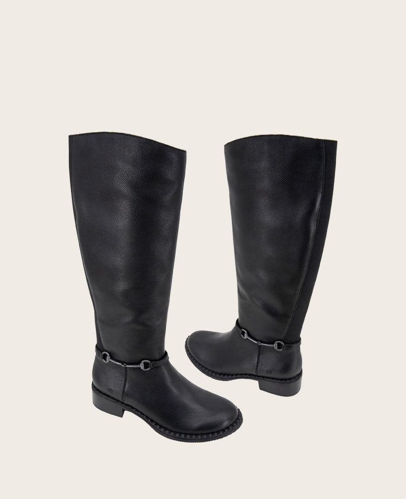 GENTLE SOULS - Barrett Leather Knee Boot Black Leather