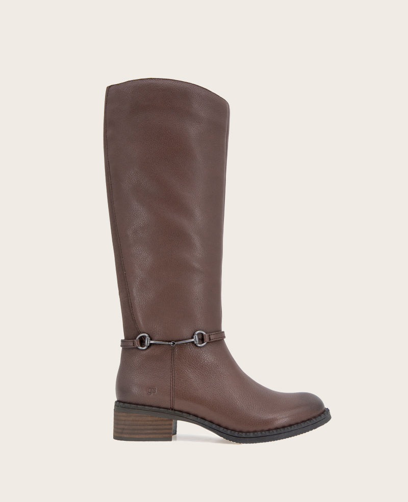 GENTLE SOULS - Barrett Leather Knee Boot Chocolate Leather