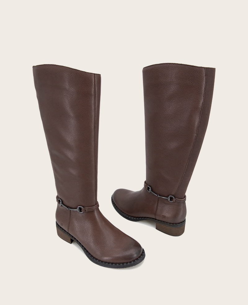 GENTLE SOULS - Barrett Leather Knee Boot Chocolate Leather