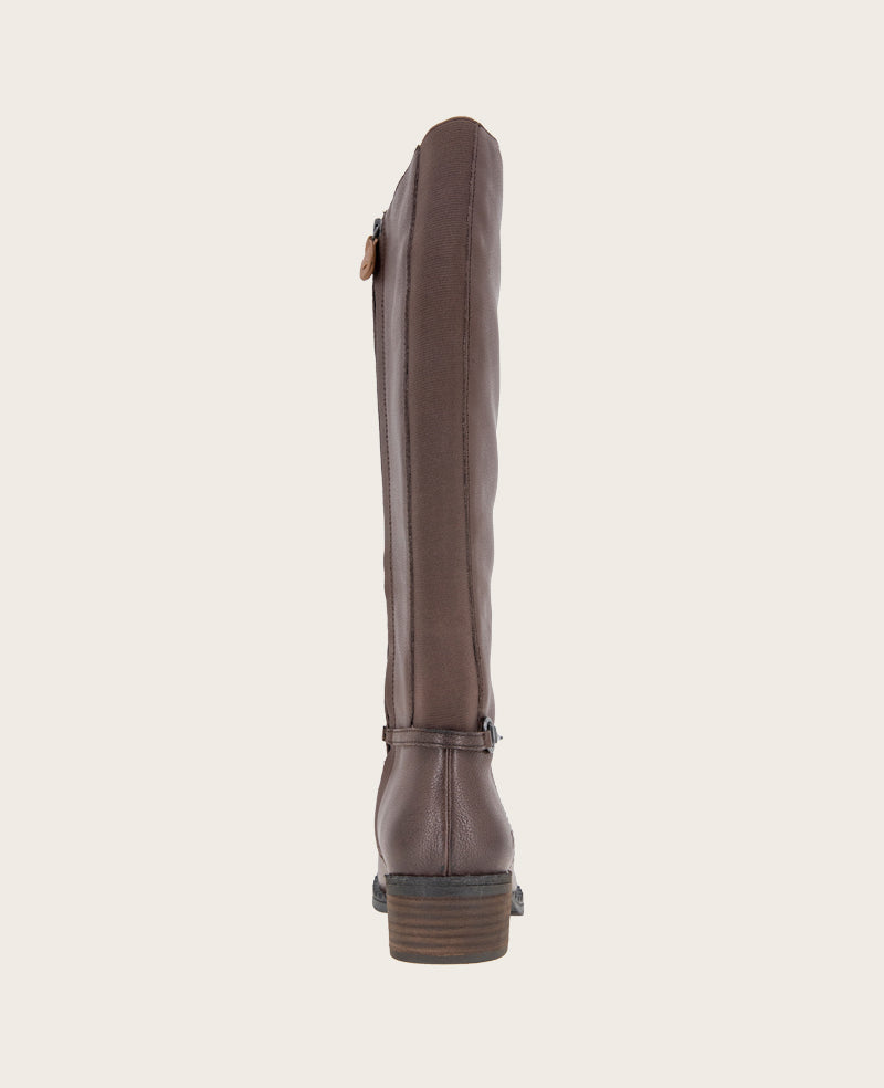 GENTLE SOULS - Barrett Leather Knee Boot Chocolate Leather
