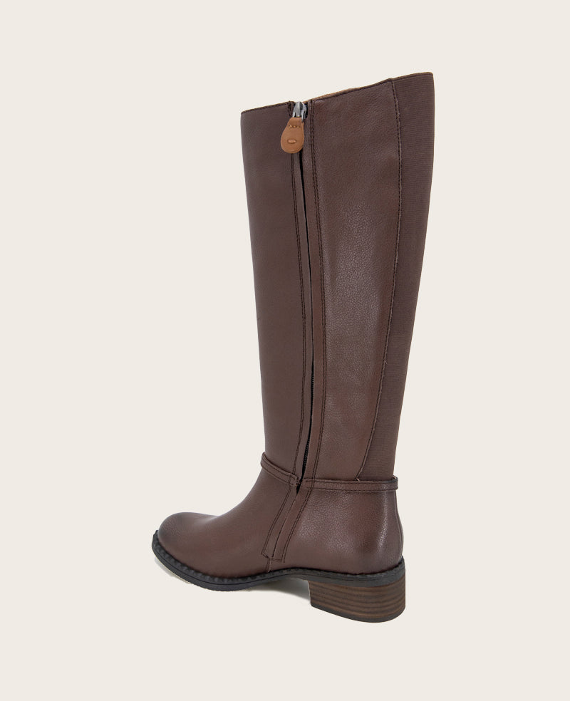 GENTLE SOULS - Barrett Leather Knee Boot Chocolate Leather
