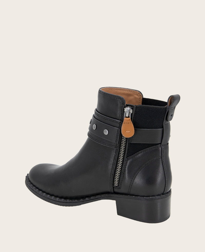 GENTLE SOULS - Bowen Leather Double Gore Boot Black Leather
