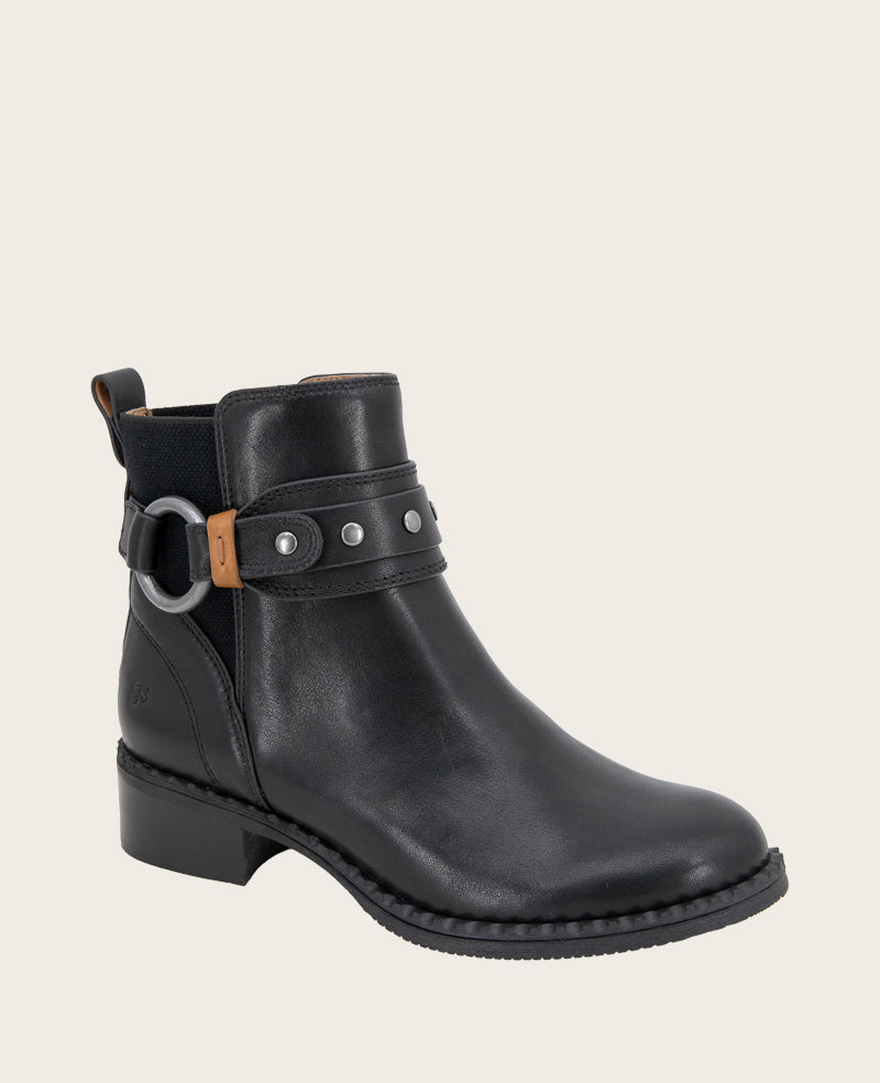 GENTLE SOULS - Bowen Leather Double Gore Boot Black Leather
