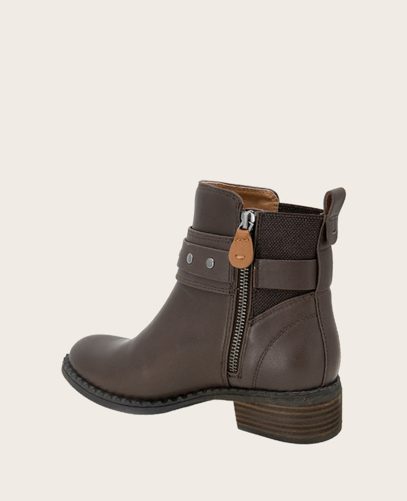 GENTLE SOULS - Bowen Leather Double Gore Boot Chocolate Leather