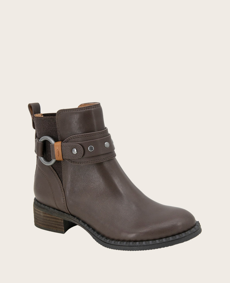 GENTLE SOULS - Bowen Leather Double Gore Boot Chocolate Leather