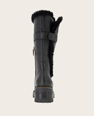 GENTLE SOULS - Bradford Leather Sherpa Lined Boot Black Leather