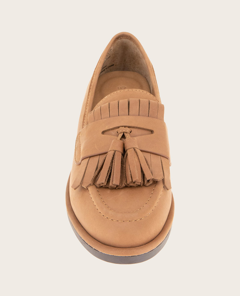 GENTLE SOULS - Cydney Suede Tassel Loafer Ginger Leather