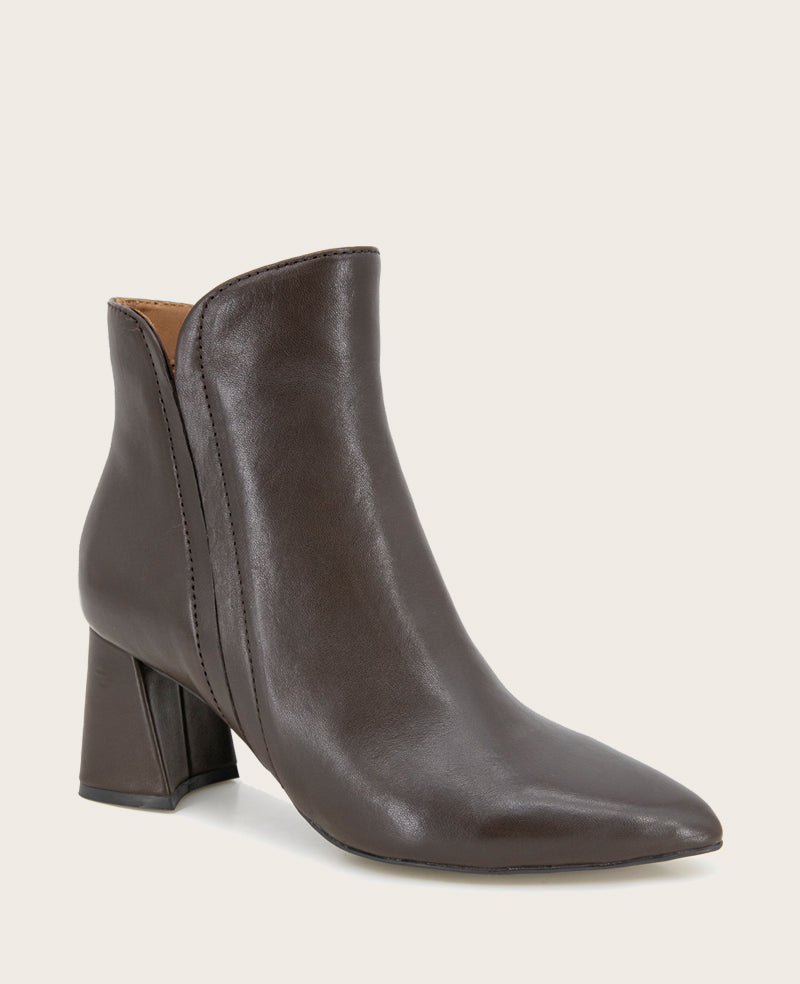GENTLE SOULS - Danbury Leather Double Gore Heel Boot Chocolate Leather