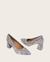 GENTLE SOULS - Dionne Snakeskin Leather Heel Taupe Snake Leather