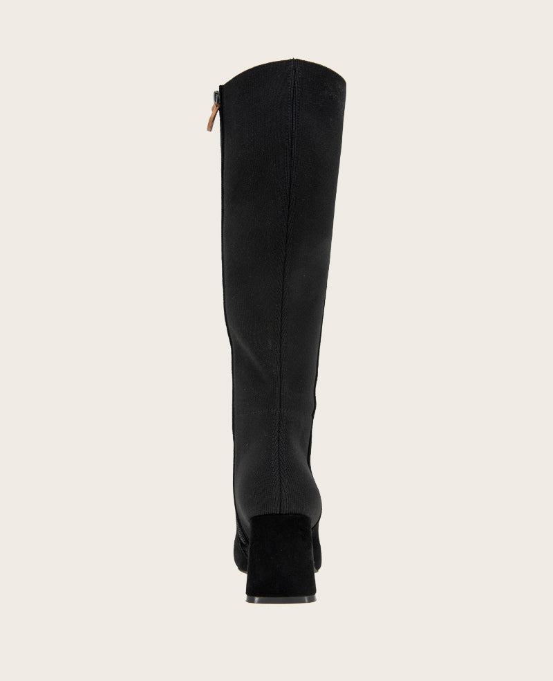 GENTLE SOULS - Dionne Suede Elastic Heel Boot Black Suede
