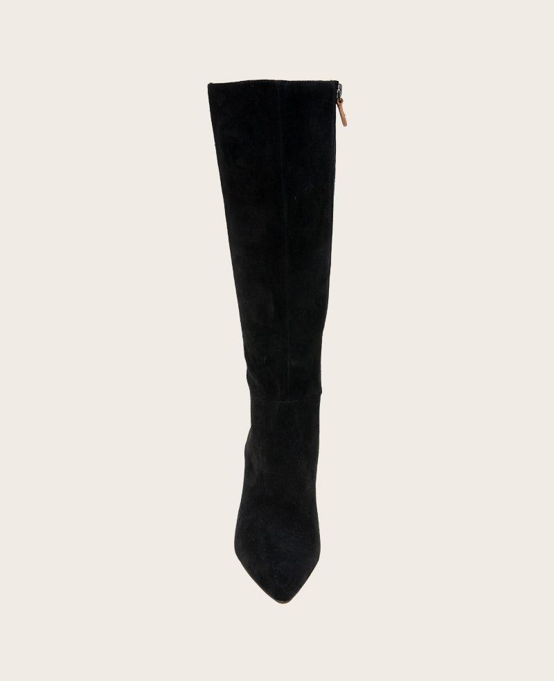 GENTLE SOULS - Dionne Suede Elastic Heel Boot Black Suede