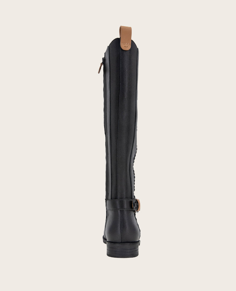 GENTLE SOULS - Elmwood Leather Detail Stitch Boot Black Leather