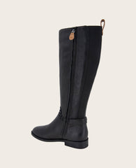 GENTLE SOULS - Elmwood Leather Detail Stitch Boot Black Leather