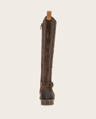 GENTLE SOULS - Elmwood Suede Detail Stitch Boot Chocolate Suede