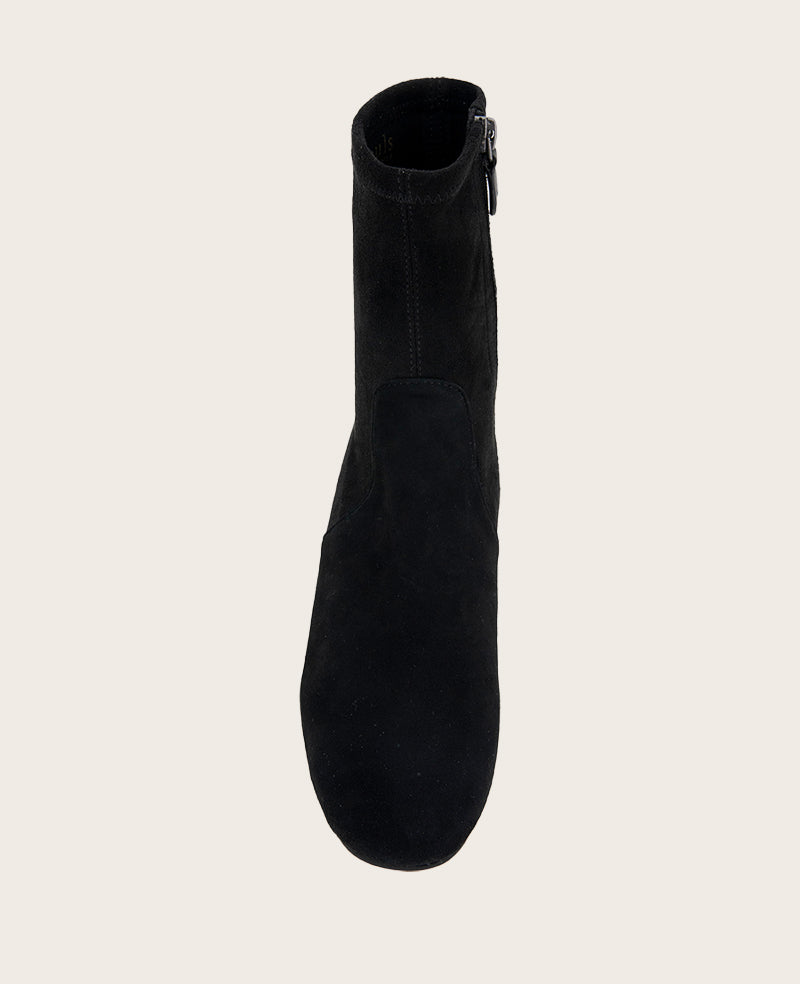 GENTLE SOULS - Emily Suede Side Zip Boot Black Suede