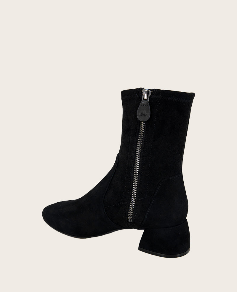 GENTLE SOULS - Emily Suede Side Zip Boot Black Suede