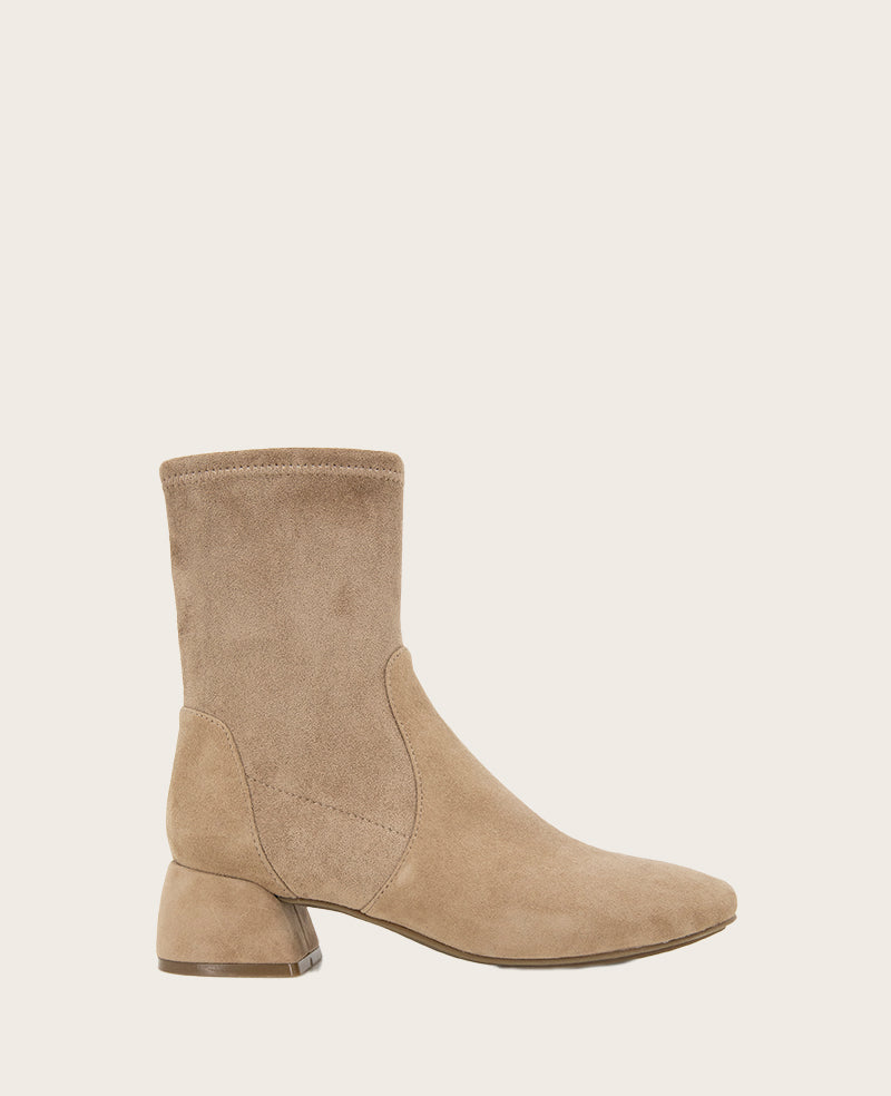 GENTLE SOULS - Emily Suede Side Zip Boot Mushroom Suede