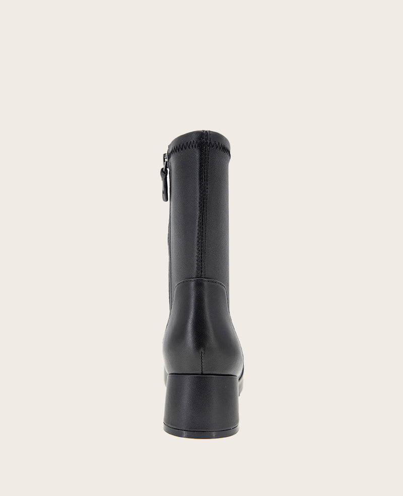 GENTLE SOULS - Emily Stretch Leather Side Zip Boot Black
