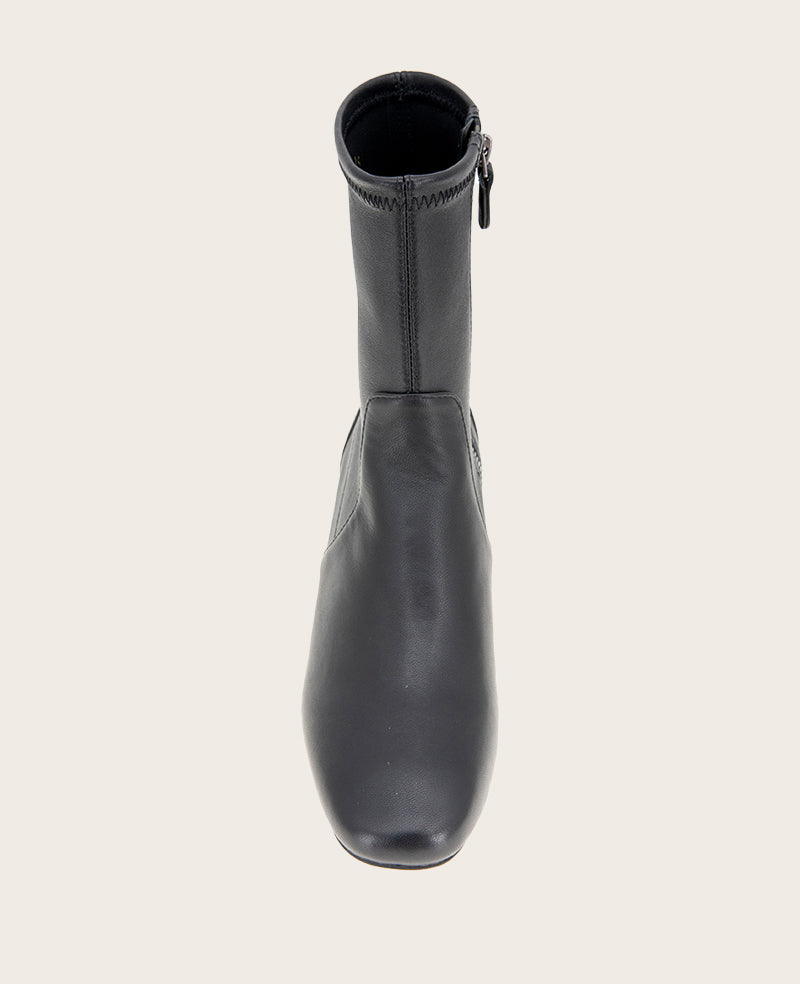 GENTLE SOULS - Emily Stretch Leather Side Zip Boot Black