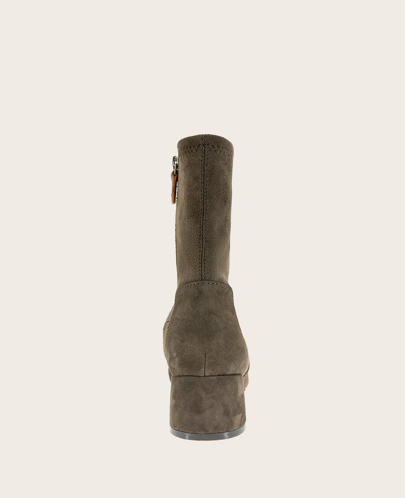 GENTLE SOULS - Emily Suede Side Zip Boot Shitake Suede