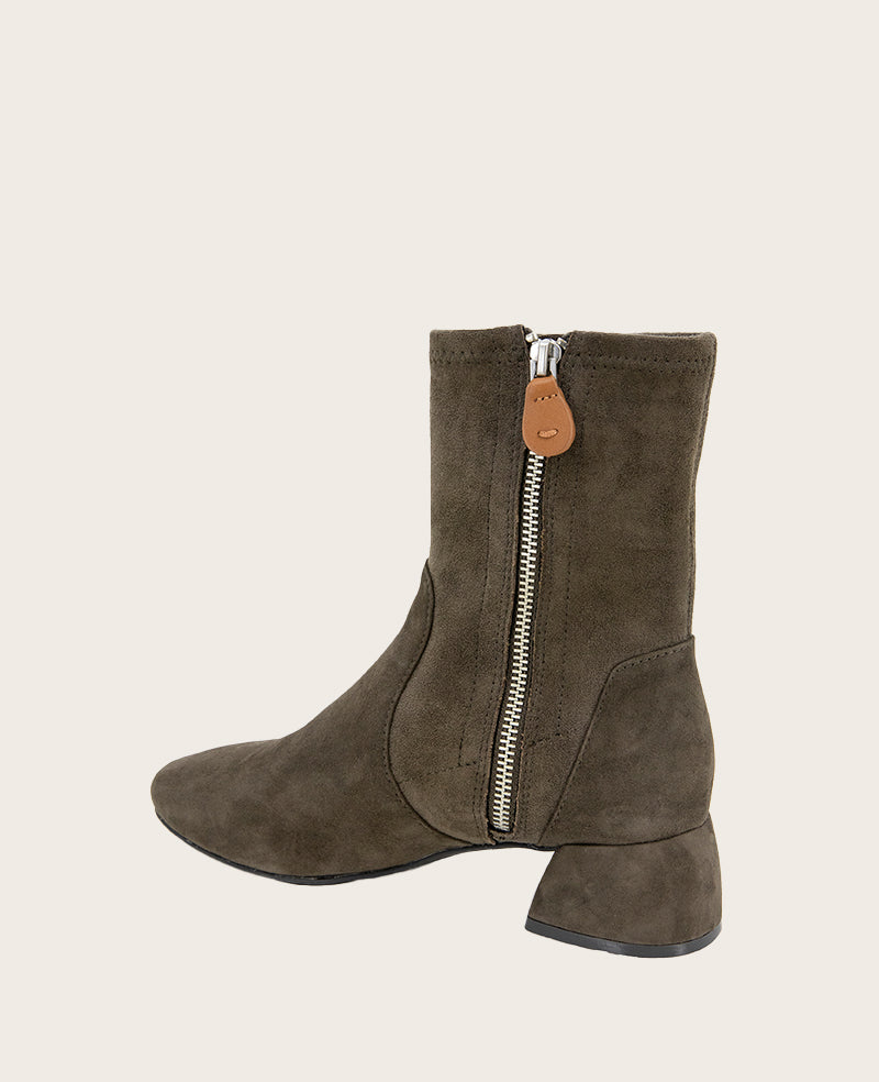 GENTLE SOULS - Emily Suede Side Zip Boot Shitake Suede