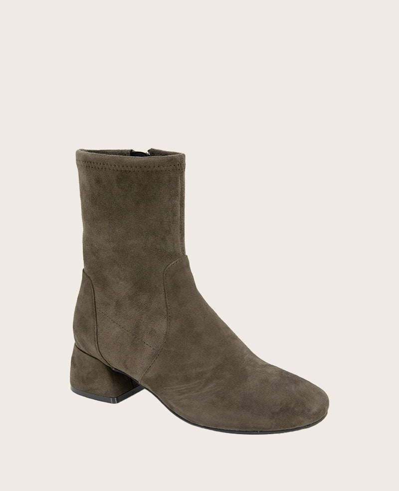 GENTLE SOULS - Emily Suede Side Zip Boot Shitake Suede