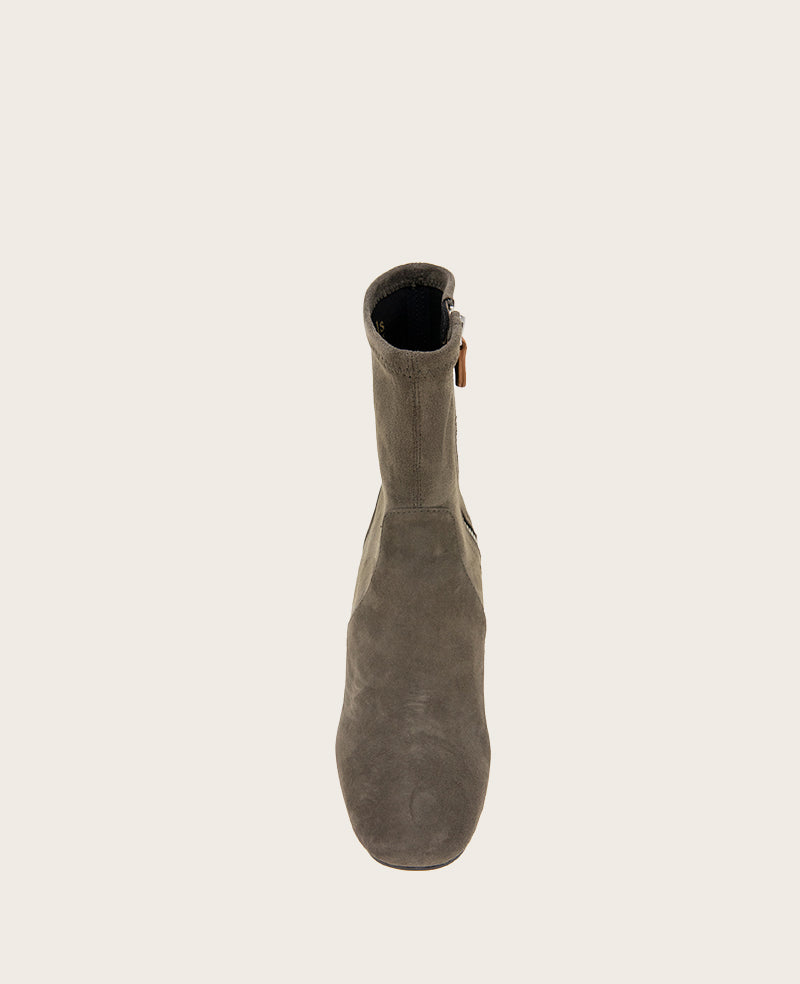 GENTLE SOULS - Emily Suede Side Zip Boot Shitake Suede