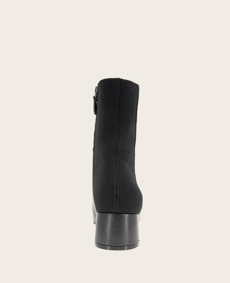 GENTLE SOULS - Emily Leather Elastic Side Zip Boot Black Leather