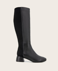 GENTLE SOULS - Emily Tall Leather Elastic Boot Black Leather