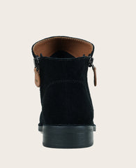 GENTLE SOULS - Emma Suede Double Zip Bootie Black Suede
