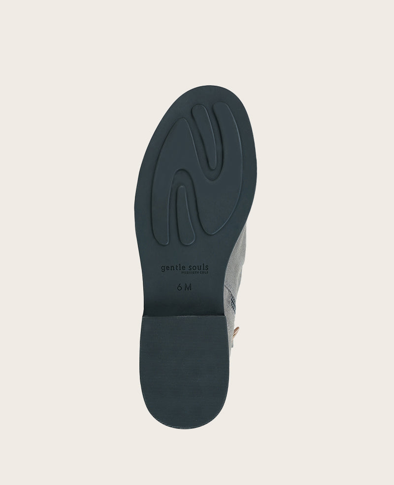 GENTLE SOULS - Emma Suede Double Zip Bootie Cement Suede