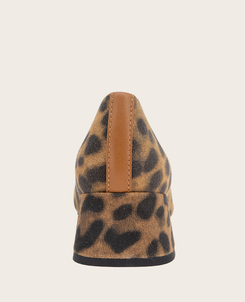 GENTLE SOULS - Lancine Suede Leopard Bow Heel Leopard Suede