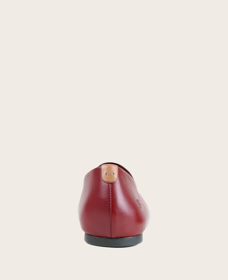GENTLE SOULS - Walden Leather Pleated Toe Mary Jane Flat Rio Red Leather